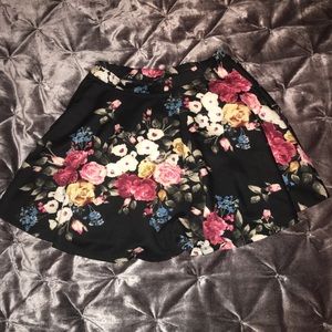 F21 floral skirt